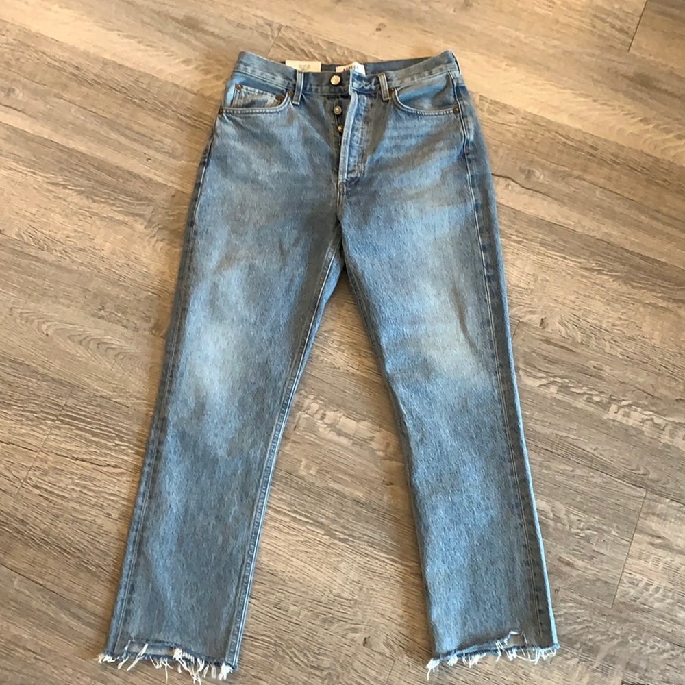 Agolde Riley straight jeans in zephyr
